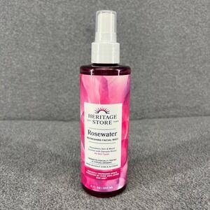 Heritage Store Rosewater Facial Mist Pink Hydrating Soothing Toner 8 oz
